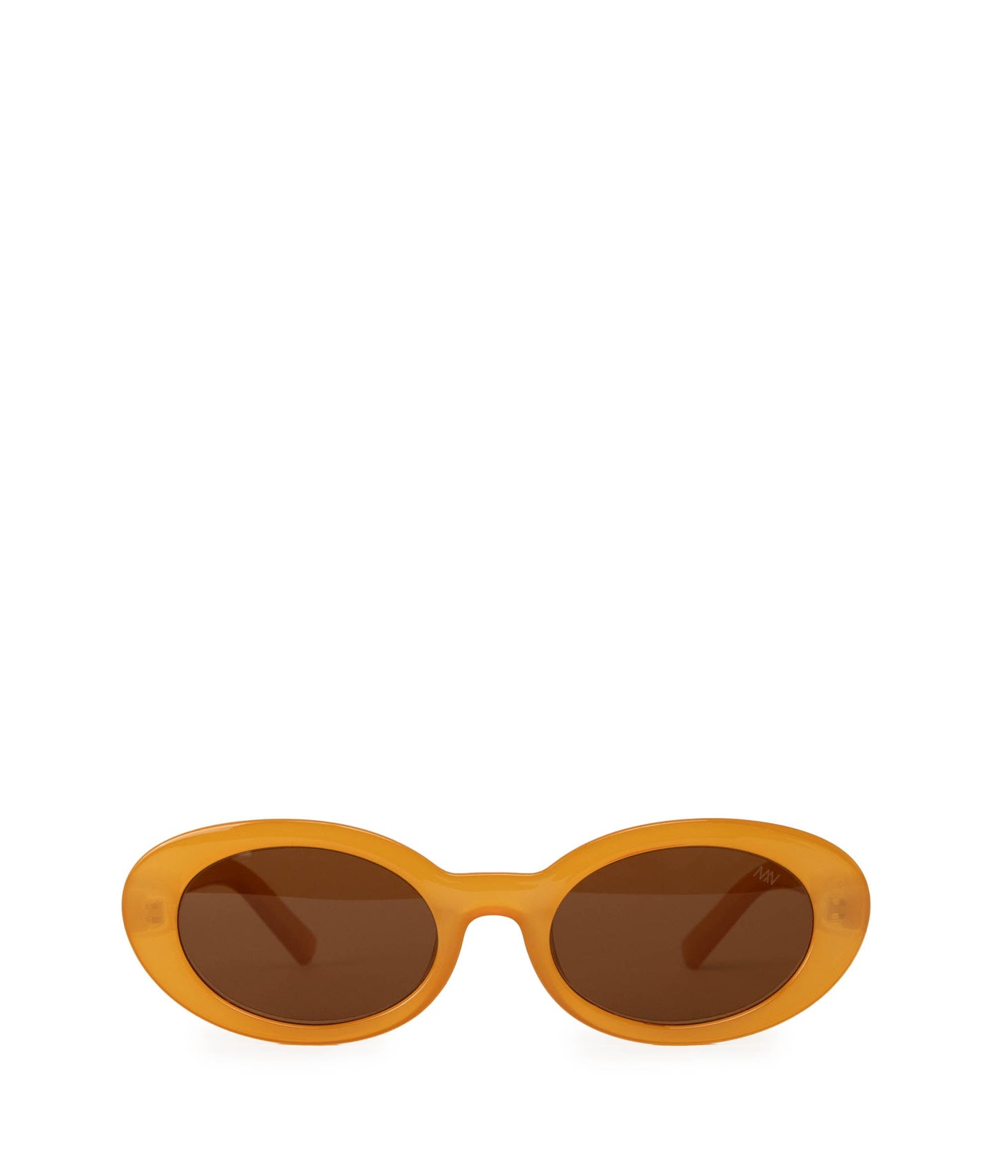 MIELA-2 Recycled Oval Sunglasses | Color: Yellow, Brown - variant::mustard