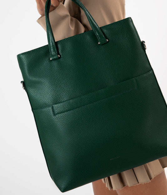 LENNIE Vegan Tote Bag - Purity | Color: Green - variant::empress