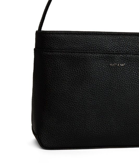 LUISA Vegan Shoulder Bag - Purity | Color: Black - variant::black