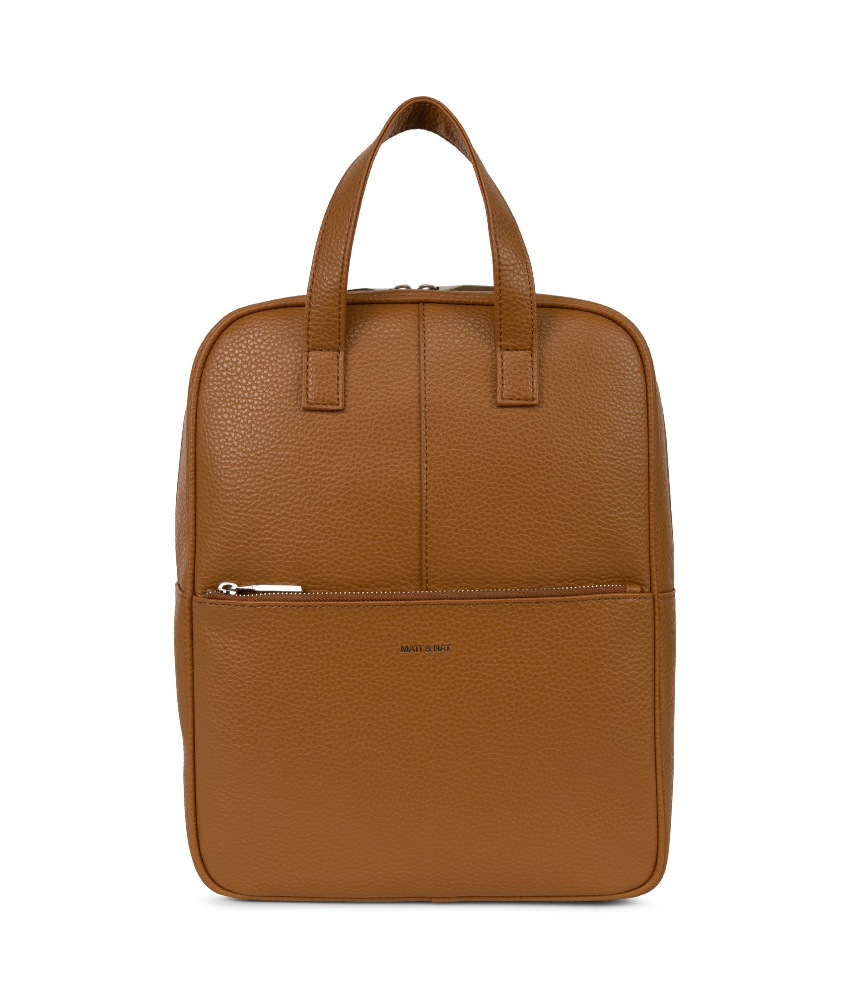 THEBE Vegan Backpack - Purity | Color: Tan, Brown - variant::amber