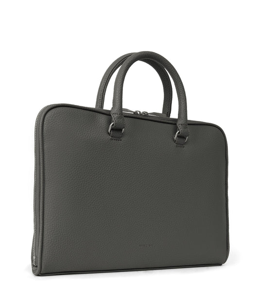 HOLDER Slim Vegan Briefcase - Purity | Color: Grey - variant::shade