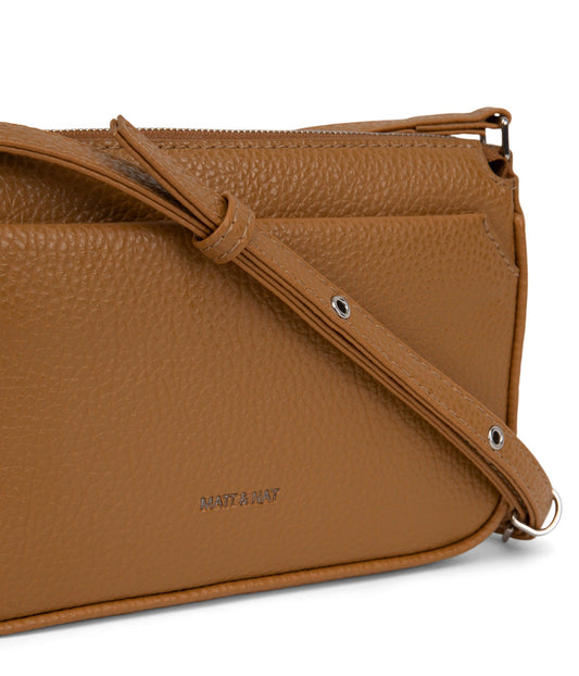 IVY Vegan Crossbody Bag - Purity | Color: Tan, Brown - variant::amber