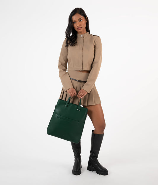 LENNIE Vegan Tote Bag - Purity | Color: Green - variant::empress