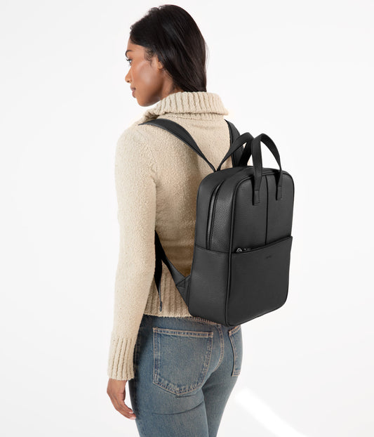 THEBE Vegan Backpack - Purity | Color: Black - variant::black