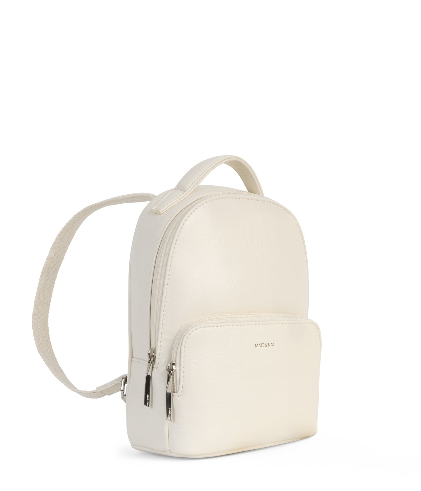 CAROSM Small Vegan Backpack - Theme | Color: White - variant::snowberry