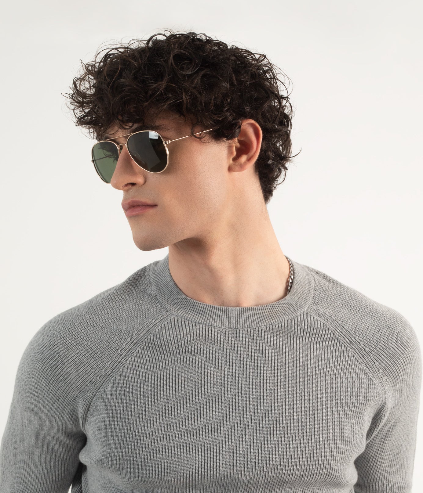 SADIE Metal Aviator Sunglasses | Color: Black, Grey - variant::black