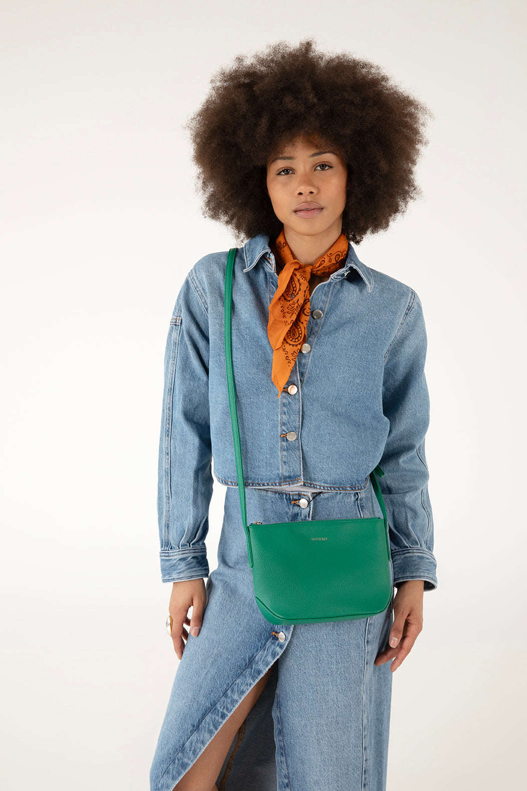 SAM Vegan Crossbody Bag - Grain | Color: Avocado - variant::avocado