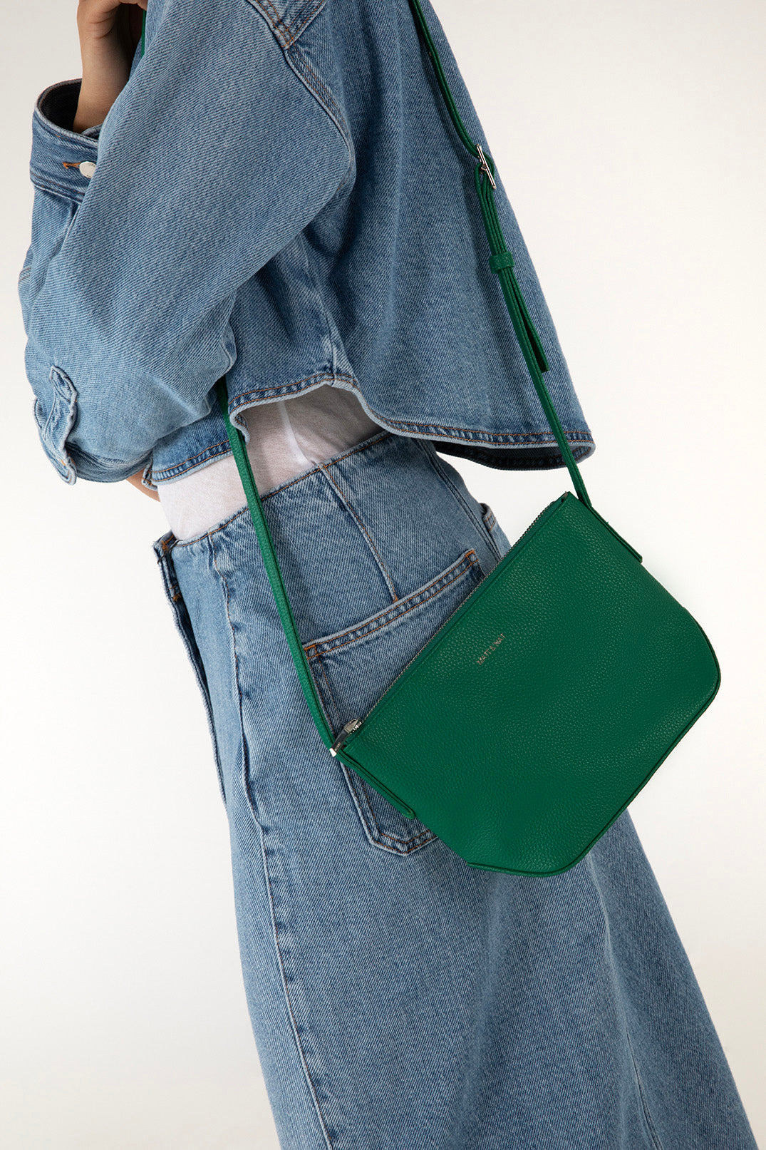 SAM Vegan Crossbody Bag - Grain | Color: Avocado - variant::avocado