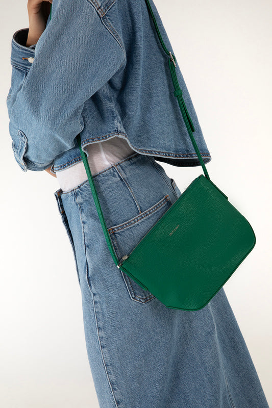 SAM Vegan Crossbody Bag - Grain | Color: Avocado - variant::avocado