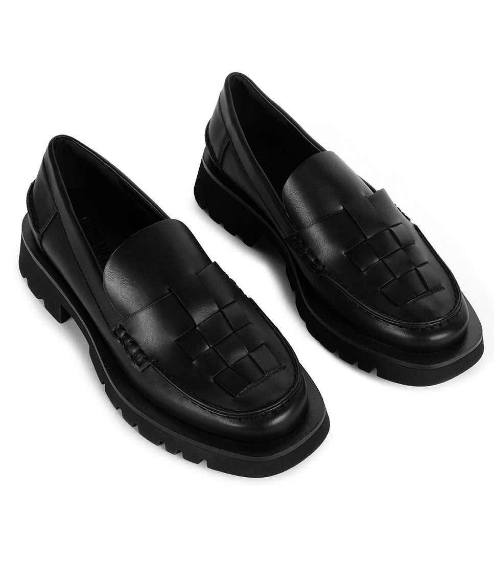 CELESTE Women's Vegan Loafers | Color: Black - variant::black