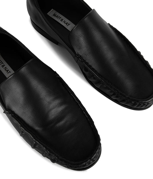 EZRI Men's Vegan Loafers | Color: Black - variant::black