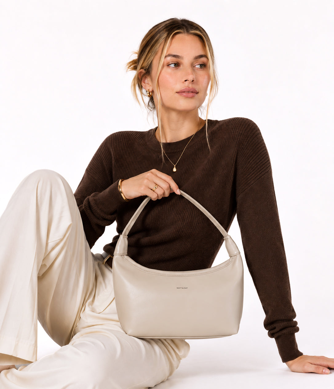 KAT Vegan Shoulder Bag - Forum | Color: Cocoa - variant::cocoa