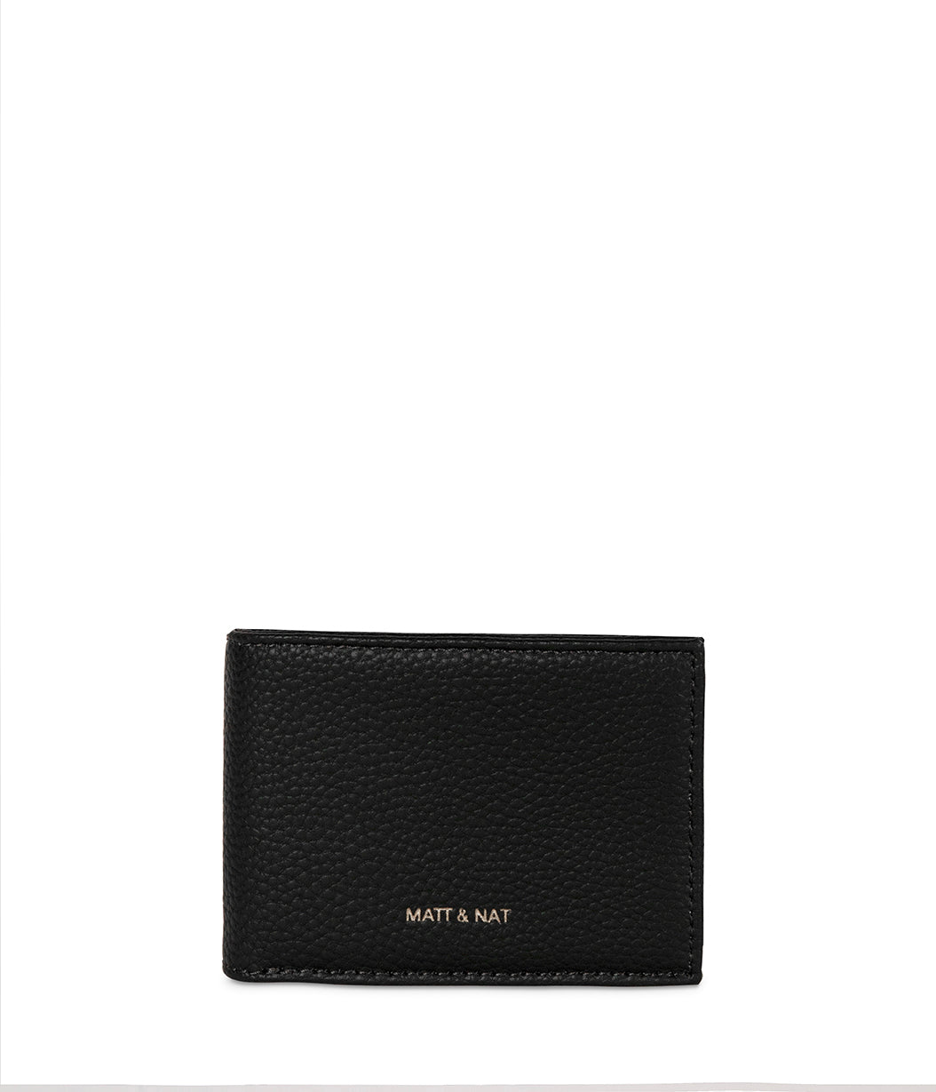 DIM Men's Vegan Folded Wallet - Grain | Color: Black - variant::black