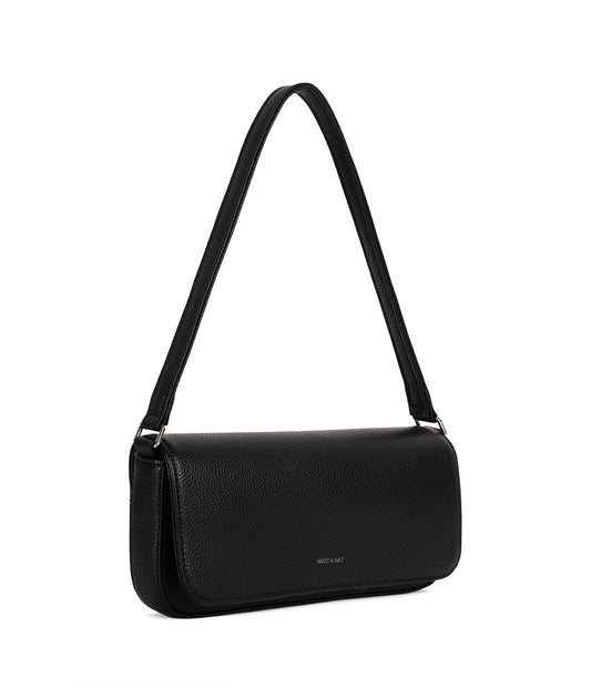 ENA Vegan Shoulder Bag - Grain | Color: Black - variant::black