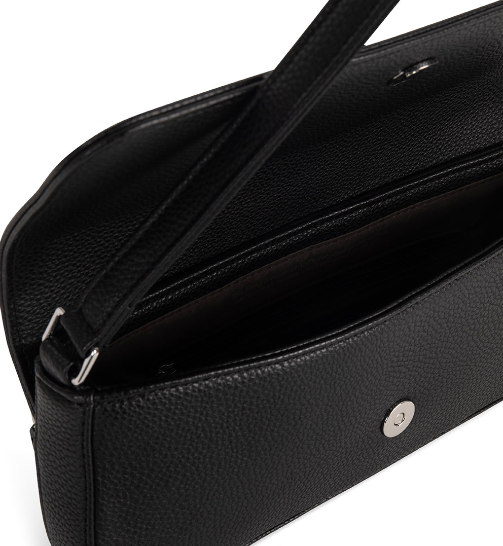 ENA Vegan Shoulder Bag - Grain | Color: Black - variant::black