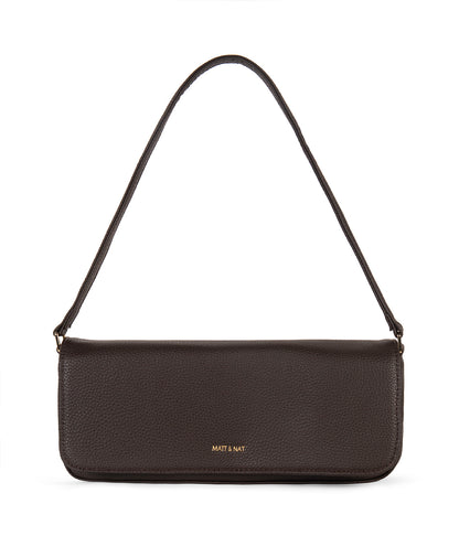 ENA Vegan Shoulder Bag - Grain | Color: Fudge - variant::fudge