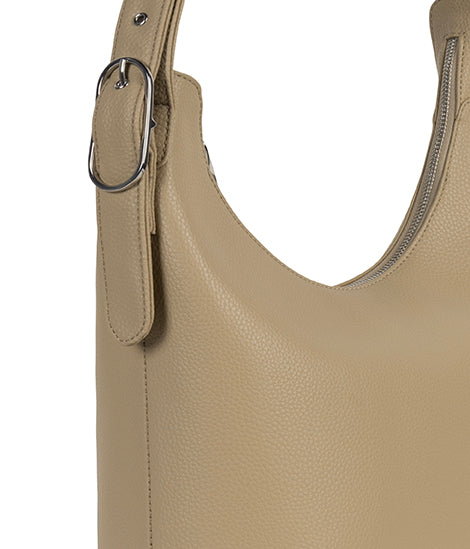 JESA Vegan Hobo Bag - Grain | Color: Almond - variant::almond