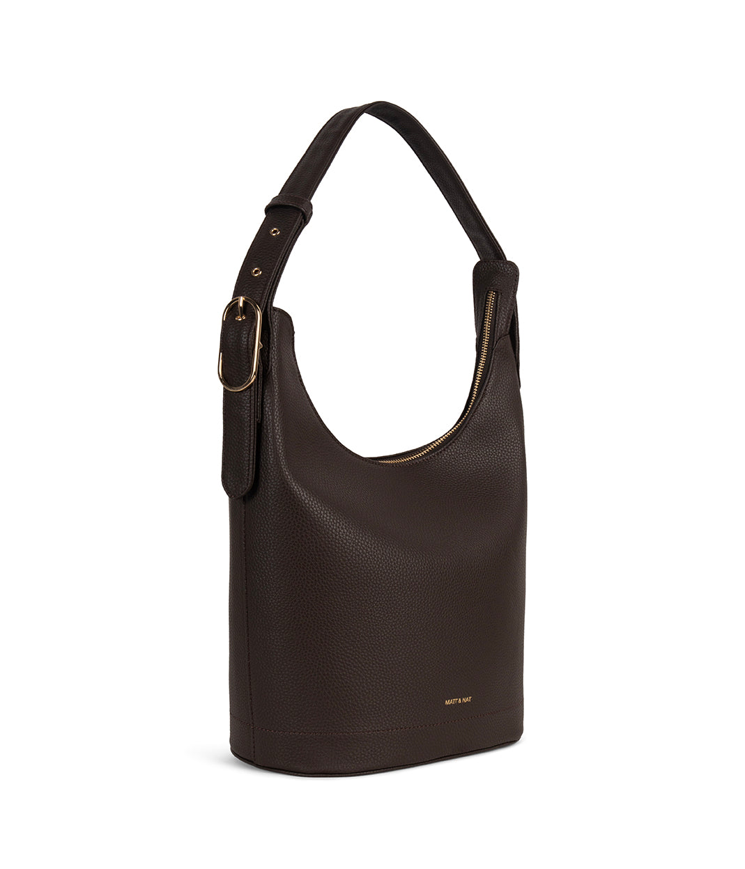 JESA Vegan Hobo Bag - Grain | Color: Fudge - variant::fudge