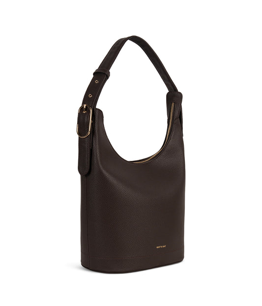 JESA Vegan Hobo Bag - Grain | Color: Fudge - variant::fudge