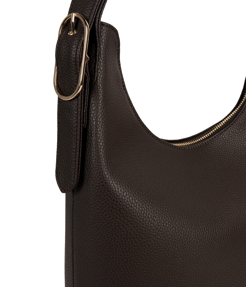 JESA Vegan Hobo Bag - Grain | Color: Fudge - variant::fudge