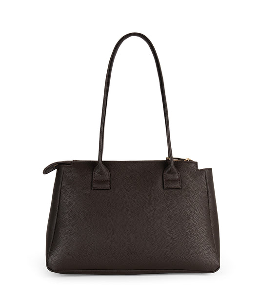 JORDI Vegan Tote Satchel – Grain | Color: Fudge - variant::fudge
