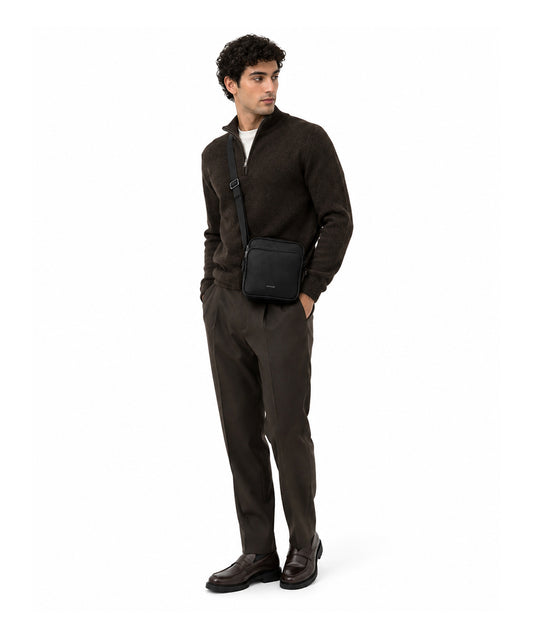 MARC Vegan Crossbody Bag - Grain | Color: Black - variant::black
