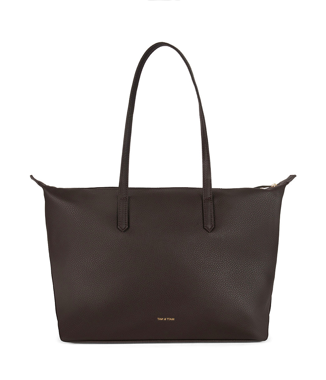 ABBI Vegan Tote Bag - Grain | Color: Fudge - variant::fudge