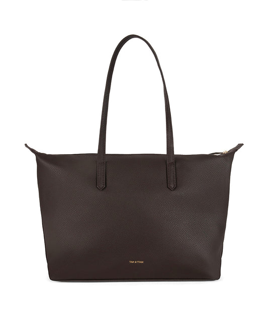 ABBI Vegan Tote Bag - Grain | Color: Fudge - variant::fudge
