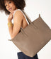 ABBI Vegan Tote Bag - Grain | Color: Fudge - variant::fudge
