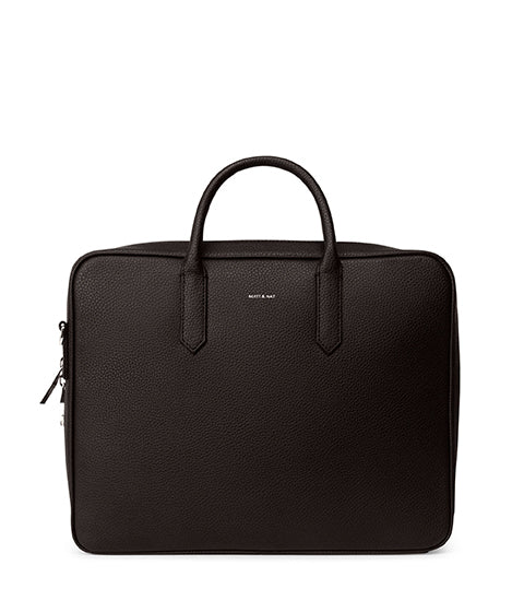 ELON Vegan Briefcase - Grain | Color: Fudge - variant::fudge