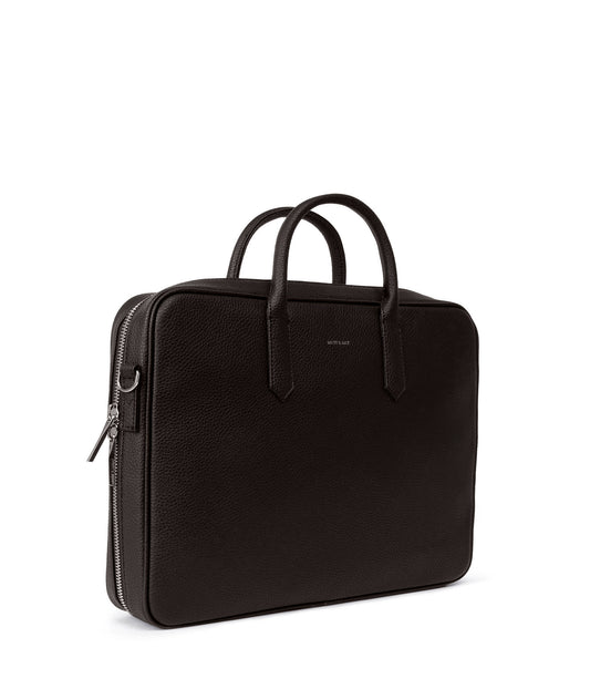 ELON Vegan Briefcase - Grain | Color: Fudge - variant::fudge