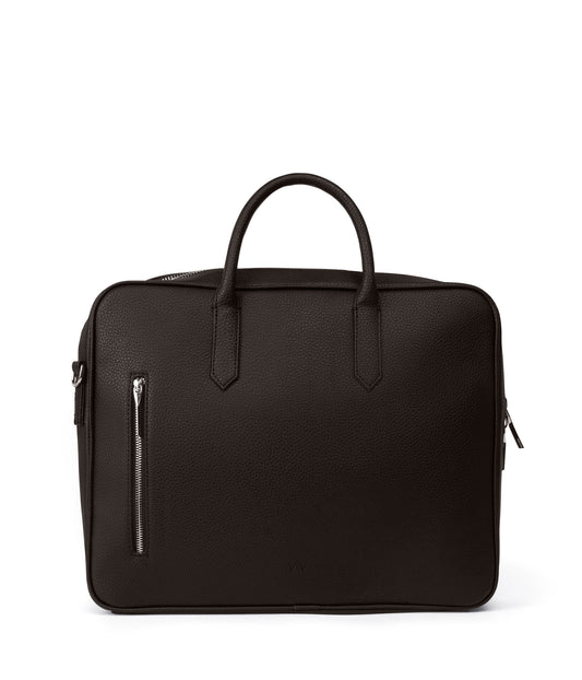 ELON Vegan Briefcase - Grain | Color: Fudge - variant::fudge