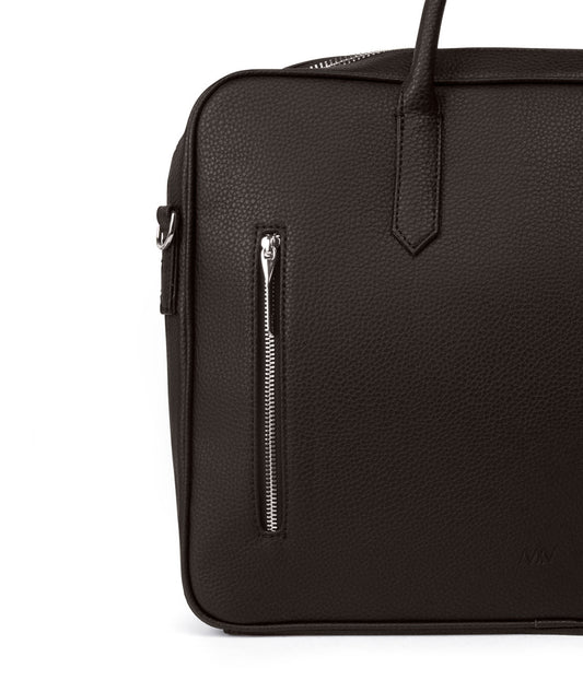 ELON Vegan Briefcase - Grain | Color: Fudge - variant::fudge