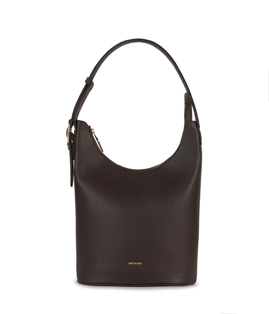 JESA Vegan Hobo Bag - Grain | Color: Fudge - variant::fudge