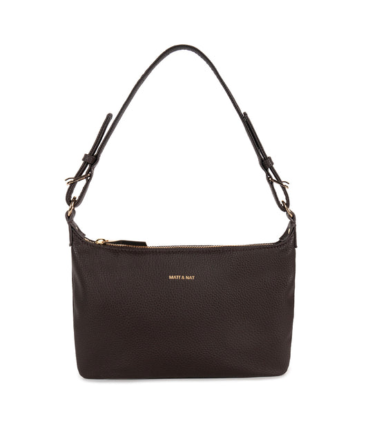 JINA Vegan Shoulder Bag - Grain | Color: Fudge - variant::fudge