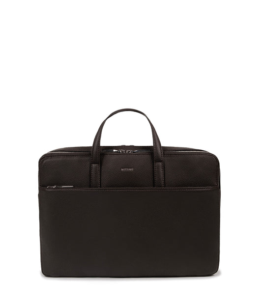 TOM Vegan Briefcase - Grain | Color: Fudge - variant::fudge