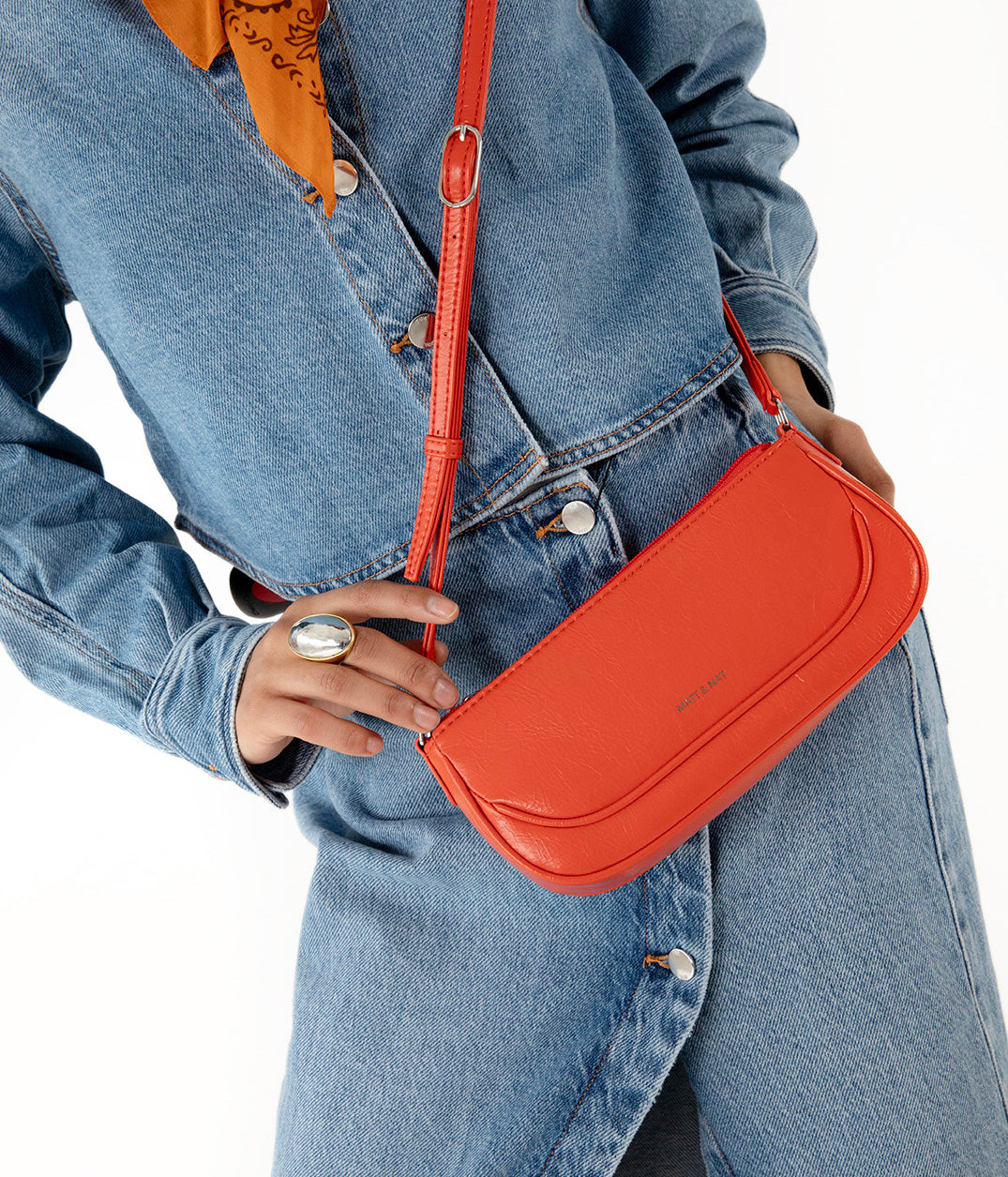 BUDDY Vegan Crossbody Bag – Theme | Color: Rust - variant::rust