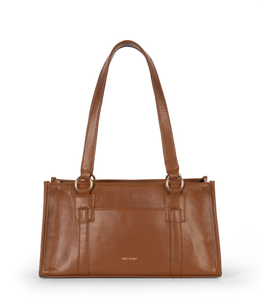 ZARIA Vegan Tote Satchel Bag - Theme | Color: Rust - variant::rust