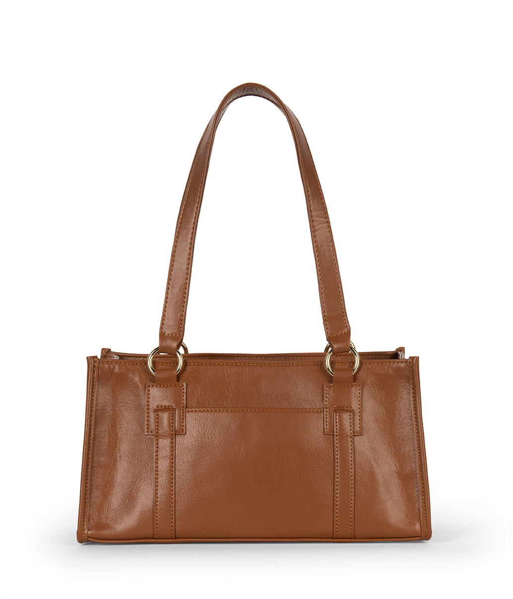 ZARIA Vegan Tote Satchel Bag - Theme | Color: Rust - variant::rust