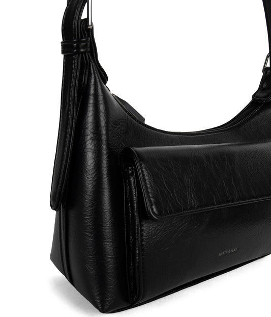 BEL Vegan Shoulder Bag - Theme | Color: Black - variant::black