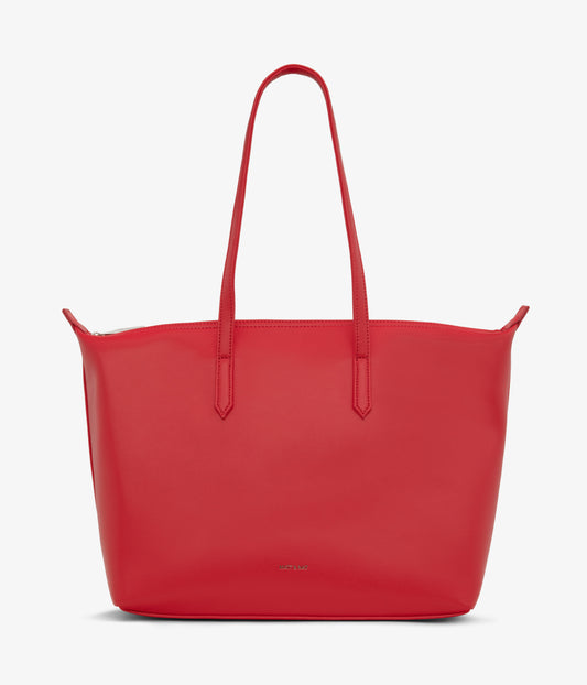 ABBI Vegan Tote Bag - Loom | Color: Red - variant::pomegranate