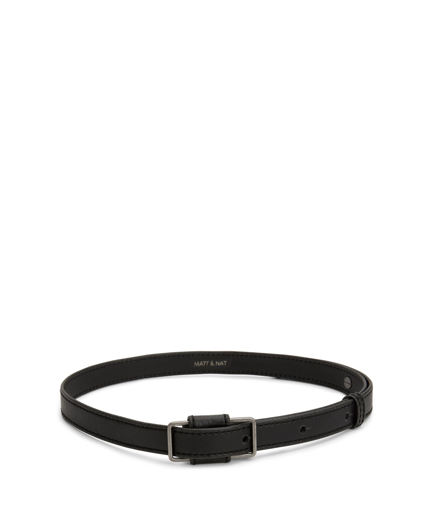 YOKO Women's Vegan Leather Belt | Color: Black- variant::Black