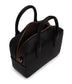 ARLIE Small Vegan Satchel - Loom | Color: Black - variant::blackr