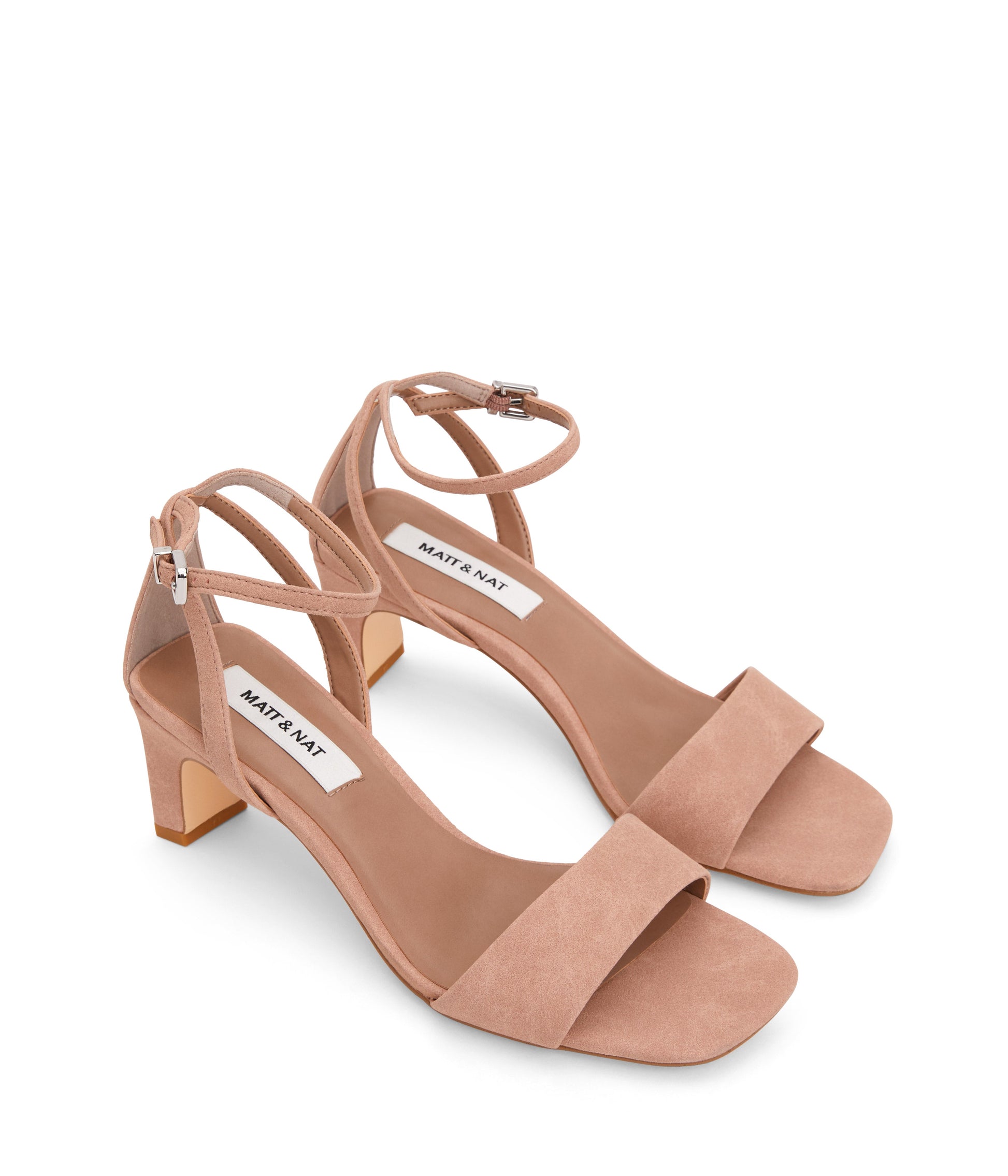 ELODIE Women's Vegan High Heel Sandals | Color: Beige - variant::nude