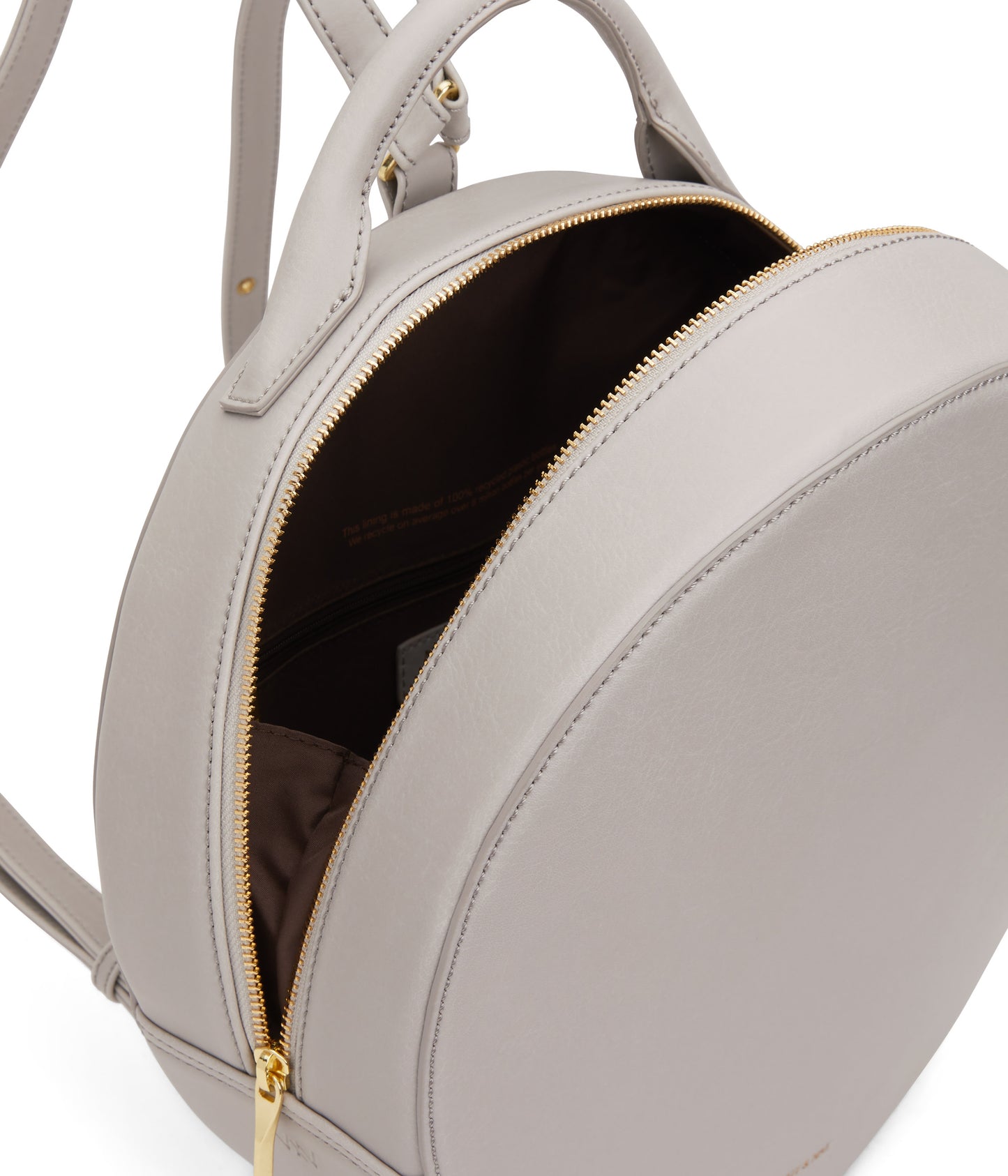 Kiara Vegan Round Backpack- Vintage | Color: Pearl- variant::Pearl