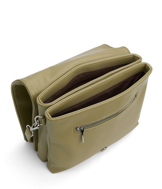 DOVER Vegan Shoulder Bag - Loom | Color: Green - variant::ivy