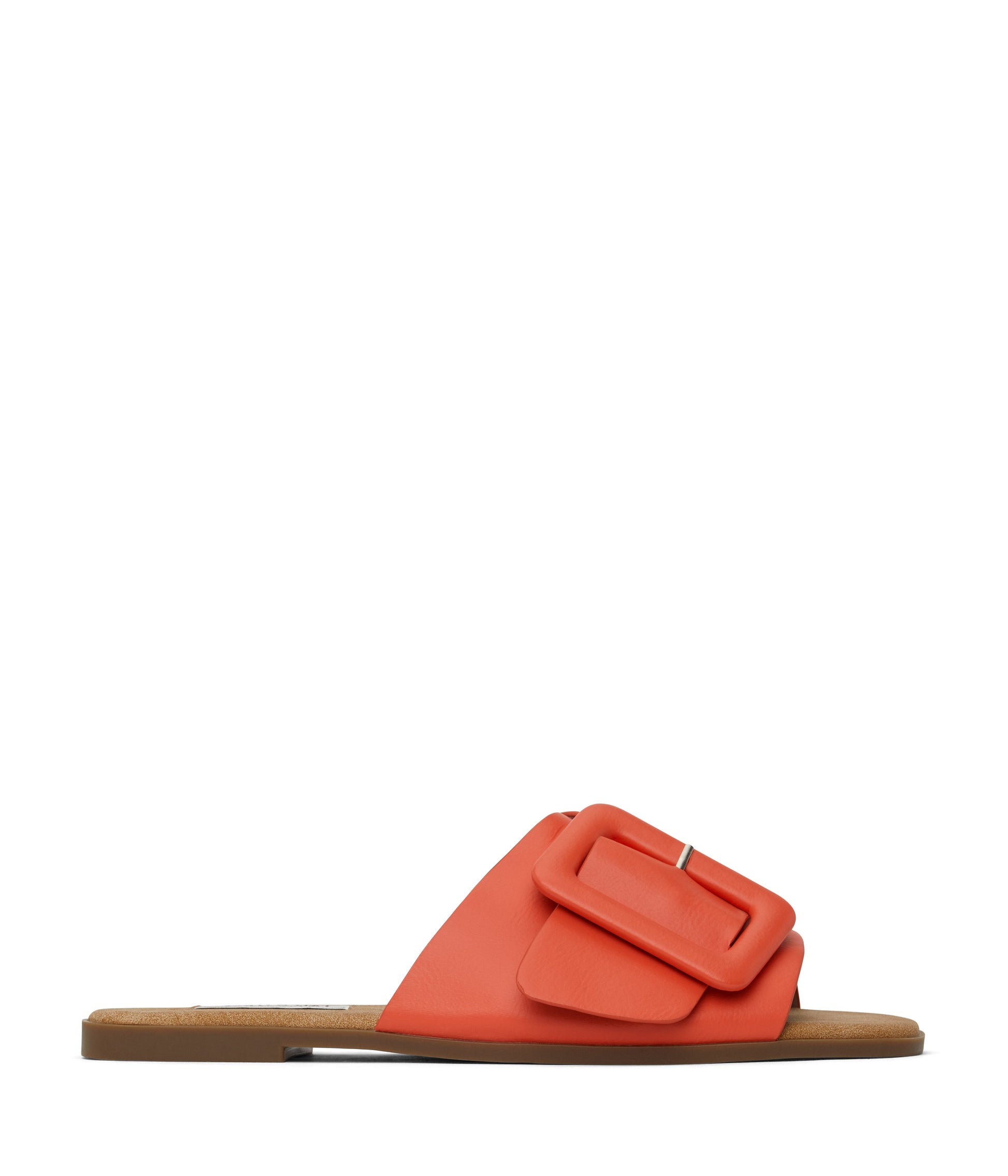 CYNDIE Women's Vegan Flat Sandals | Color: Red - variant::fleur