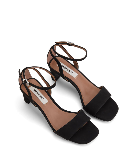 ELODIE Women's Vegan High Heel Sandals | Color: Black - variant::black