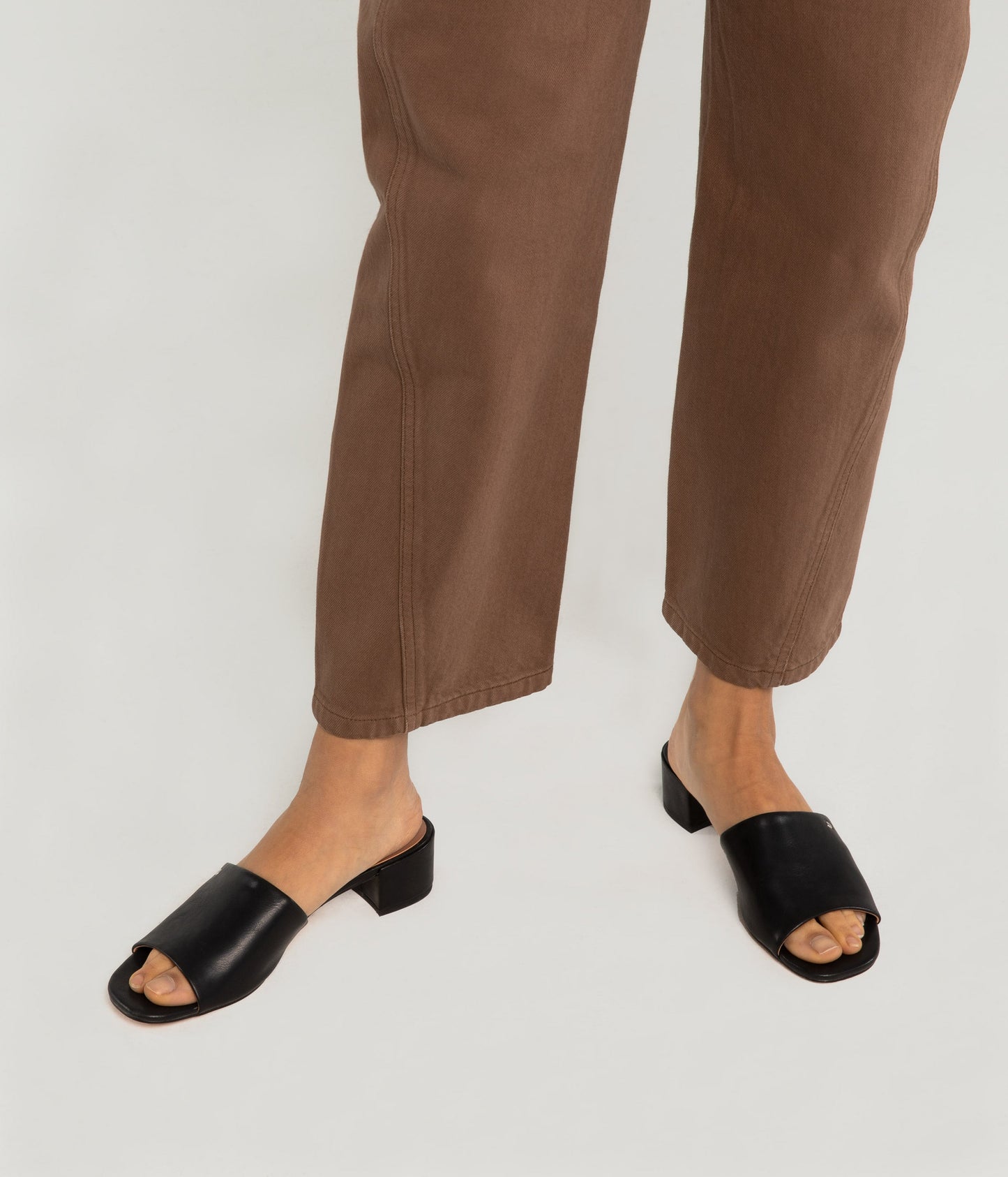 TIBI Women's Vegan Sandal Slides | Color: Black - variant::black