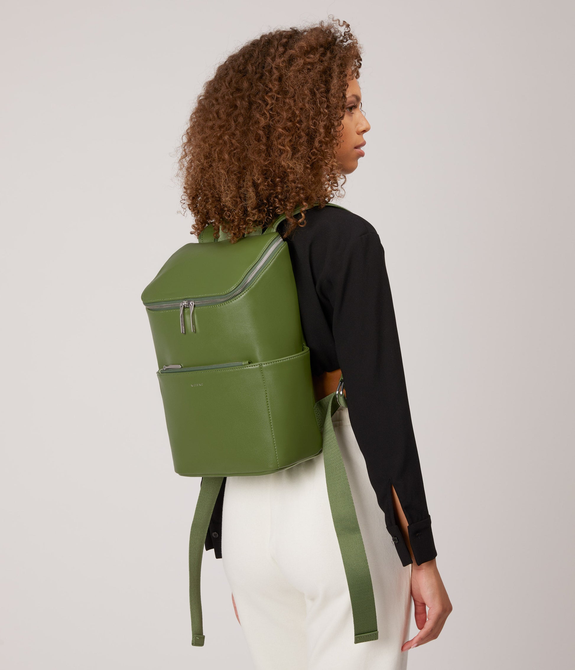 BRAVE MICRO Vegan Crossbody Bag - Loom | Color: Green - variant::parrot